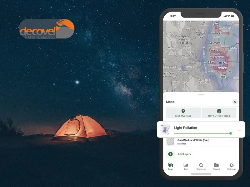 سنجش آلودگی نوری با گایا جی پی اس، آموزش برنامه gaia gps با دکوول